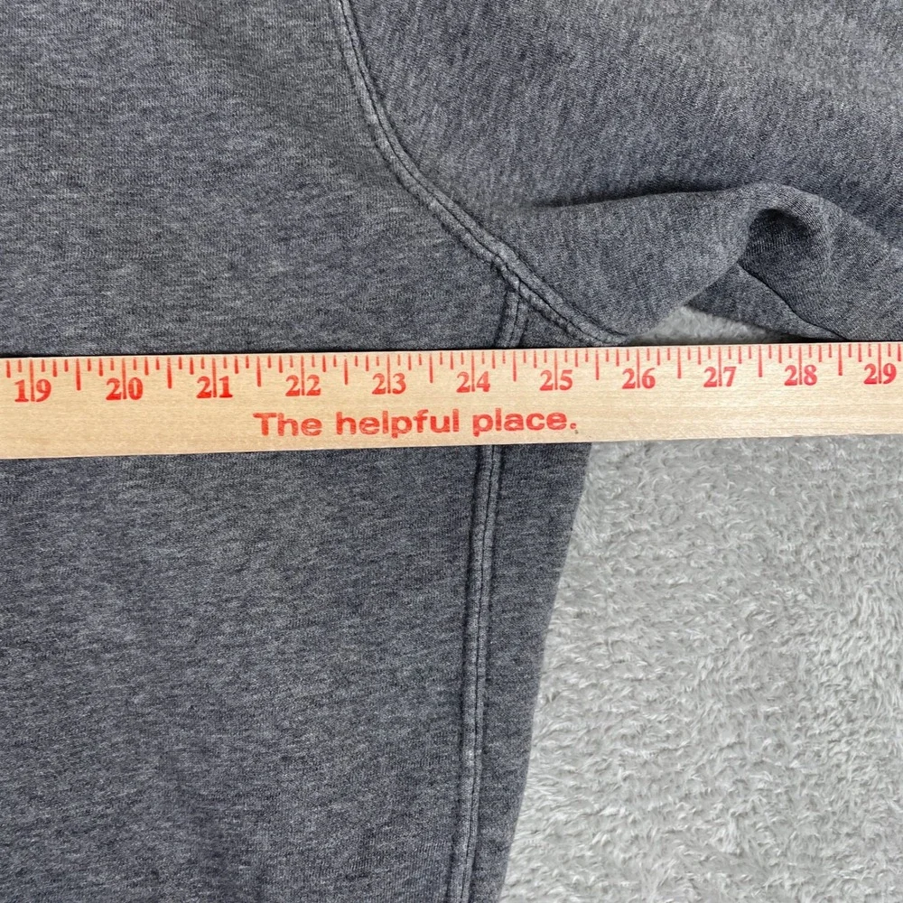 Nike‎ Fleece Hoodie Mens XL Charcoal Gray Distressed Pullover Logo
